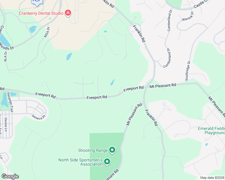 map of restaurants, bars, coffee shops, grocery stores, and more near 1460 Freeport Road in Mars