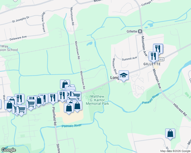 map of restaurants, bars, coffee shops, grocery stores, and more near 59 Madison Street in Gillette