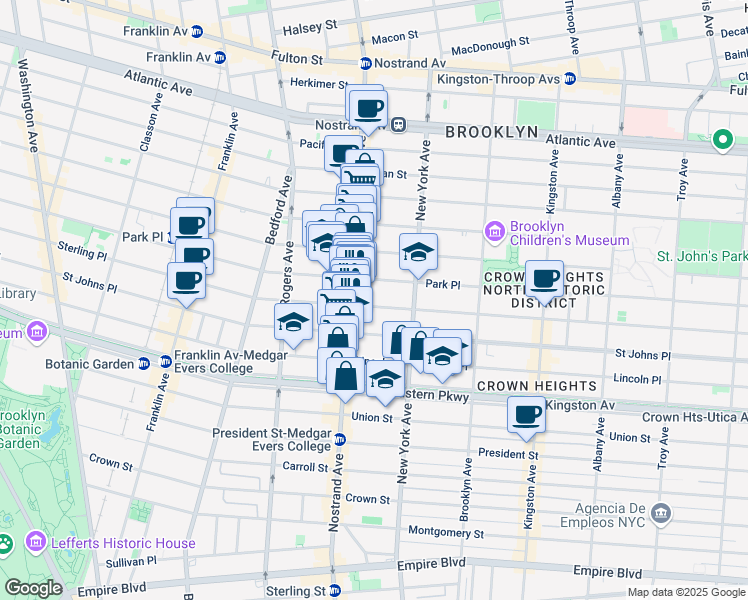 map of restaurants, bars, coffee shops, grocery stores, and more near 911 Sterling Place in Brooklyn