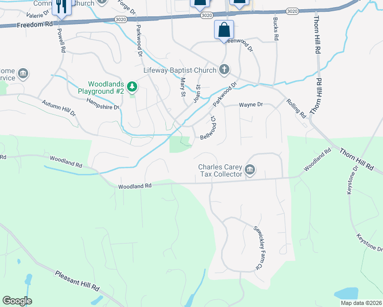 map of restaurants, bars, coffee shops, grocery stores, and more near 4028 Claridon Drive in Mars