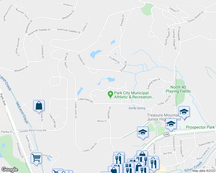 map of restaurants, bars, coffee shops, grocery stores, and more near 67 Vantage Court in Park City