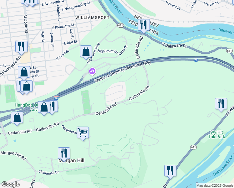 map of restaurants, bars, coffee shops, grocery stores, and more near 238 Auburn Drive in Easton
