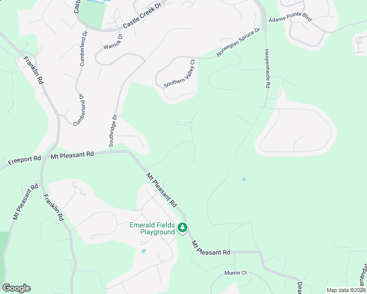 map of restaurants, bars, coffee shops, grocery stores, and more near 1020 Pleasant Ridge Drive in Mars