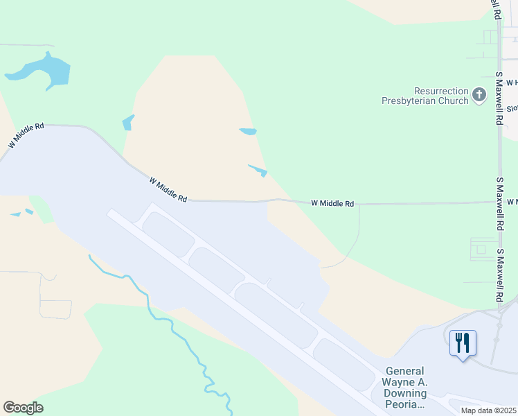map of restaurants, bars, coffee shops, grocery stores, and more near 6100 West Everett M. Dirksen Parkway in Peoria