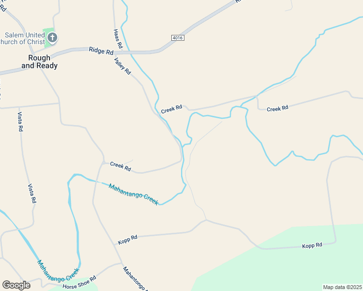 map of restaurants, bars, coffee shops, grocery stores, and more near 77 Creek Road in Klingerstown
