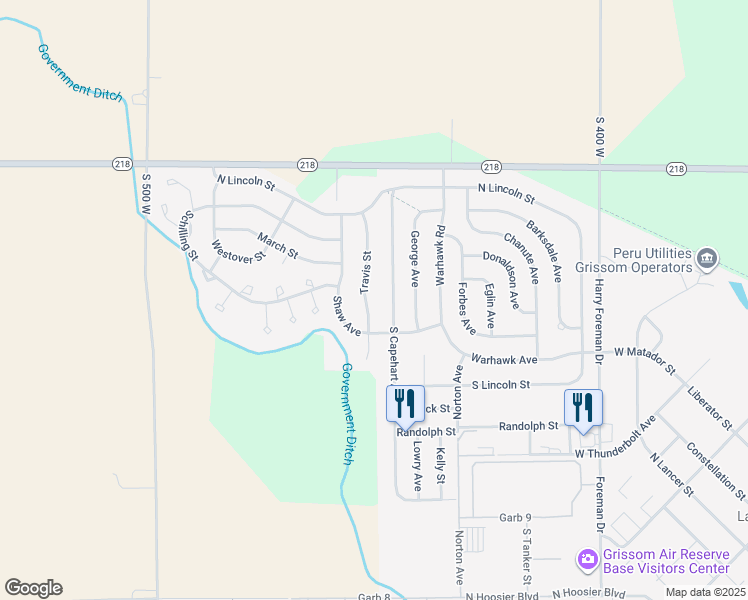 map of restaurants, bars, coffee shops, grocery stores, and more near 2910 Travis Street in Peru