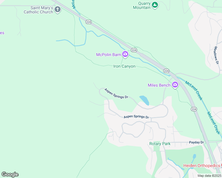 map of restaurants, bars, coffee shops, grocery stores, and more near 2668 Aspen Springs Drive in Park City