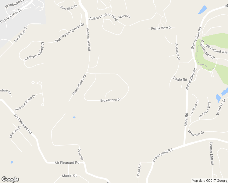 map of restaurants, bars, coffee shops, grocery stores, and more near 213 Springbrook Drive in Mars