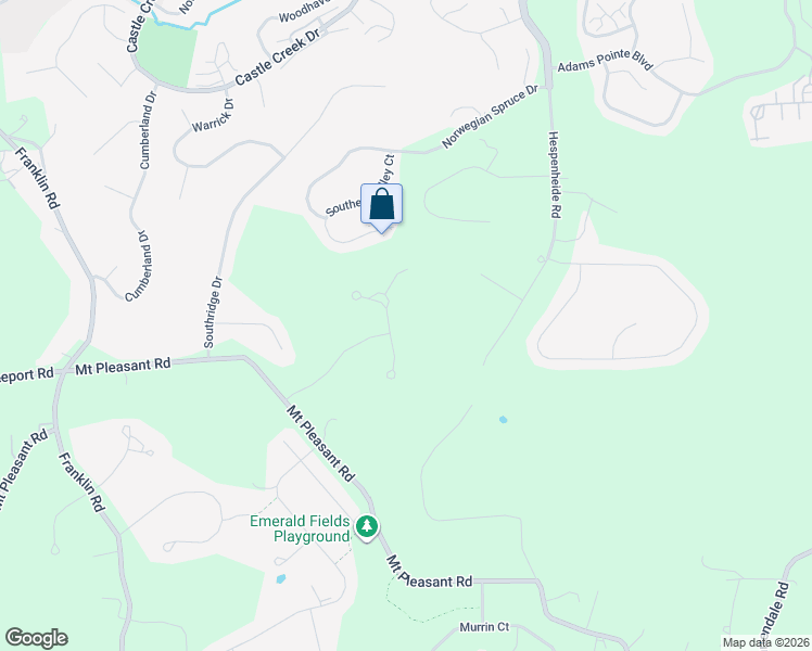 map of restaurants, bars, coffee shops, grocery stores, and more near 2049 Golden Grove Drive in Mars
