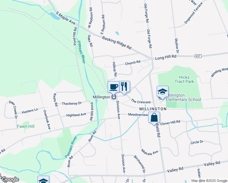 map of restaurants, bars, coffee shops, grocery stores, and more near 1912 Long Hill Road in Long Hill
