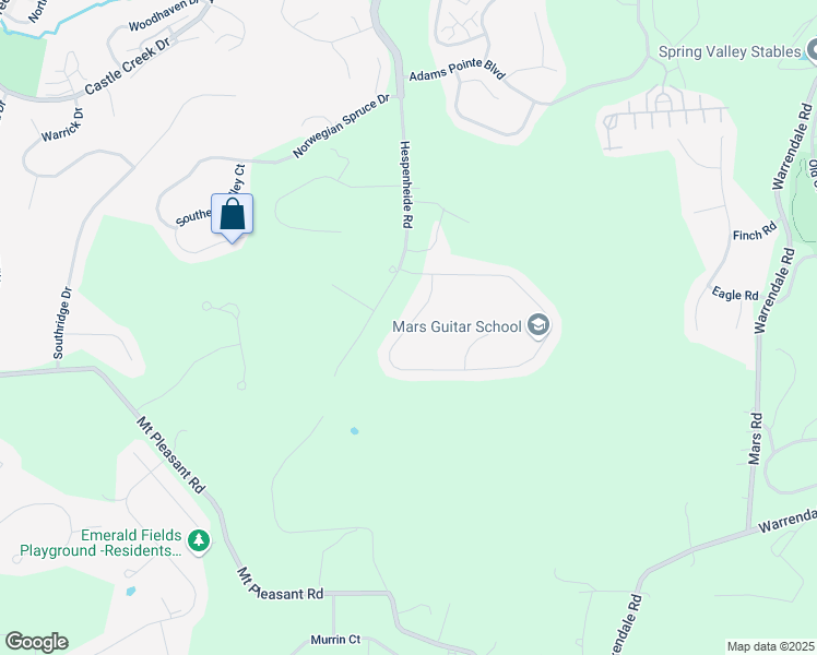 map of restaurants, bars, coffee shops, grocery stores, and more near 132 Broadstone Drive in Mars