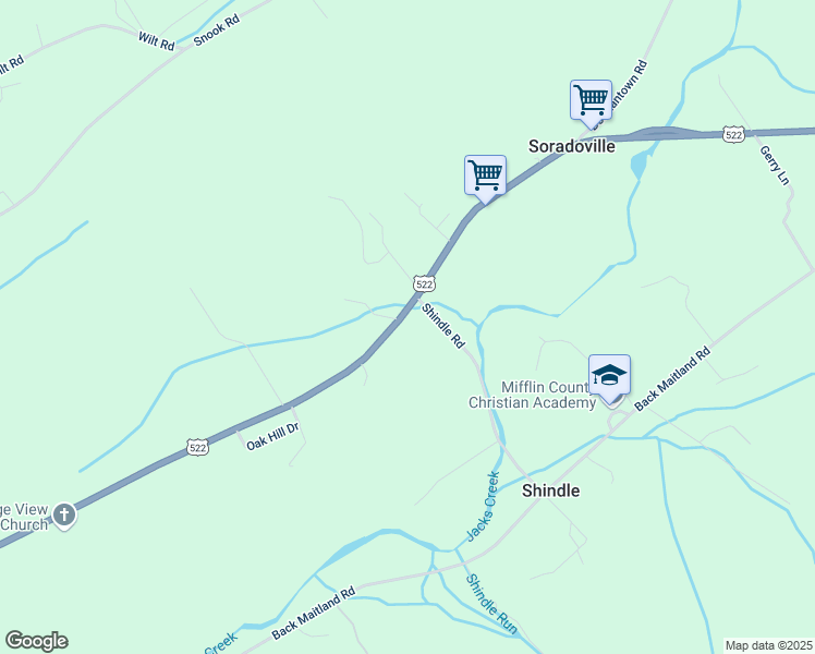 map of restaurants, bars, coffee shops, grocery stores, and more near in McClure