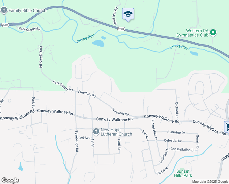 map of restaurants, bars, coffee shops, grocery stores, and more near 375 Rolling Hills Road in Freedom