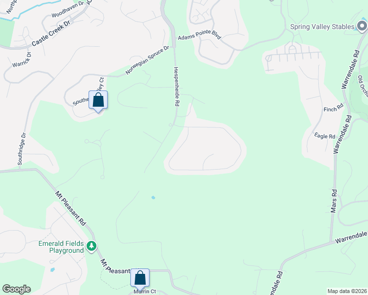 map of restaurants, bars, coffee shops, grocery stores, and more near 128 Broadstone Drive in Mars