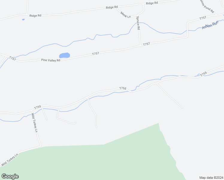 map of restaurants, bars, coffee shops, grocery stores, and more near Indian Run Road in New Ringgold