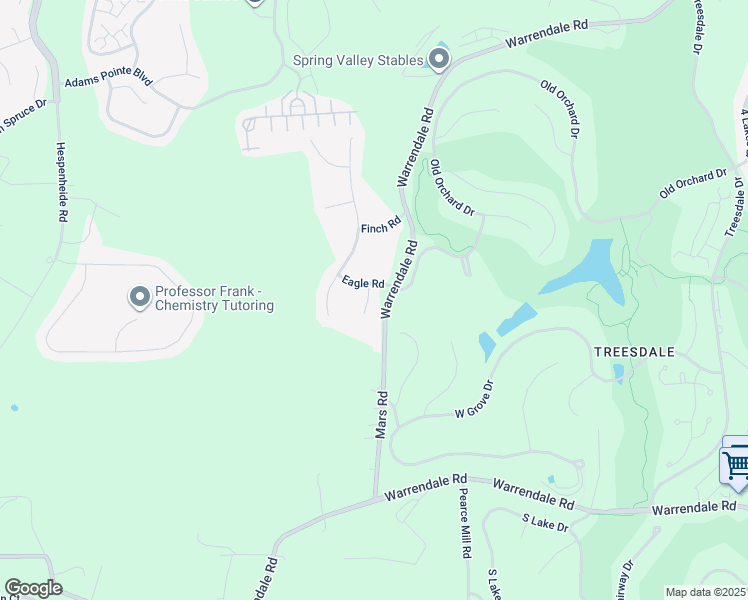 map of restaurants, bars, coffee shops, grocery stores, and more near 204 Cardinal Court in Gibsonia