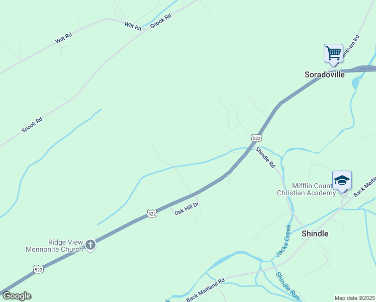 map of restaurants, bars, coffee shops, grocery stores, and more near in McClure