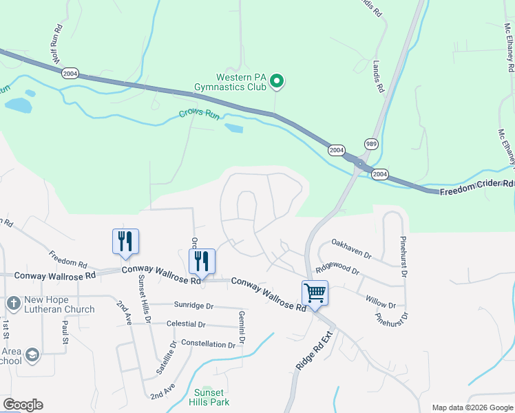 map of restaurants, bars, coffee shops, grocery stores, and more near 514 Pioneer Lane in Freedom