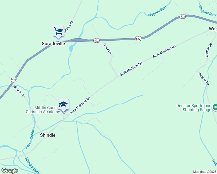 map of restaurants, bars, coffee shops, grocery stores, and more near 5328 Back Maitland Road in McClure