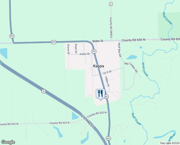 map of restaurants, bars, coffee shops, grocery stores, and more near Washington Street in Kappa