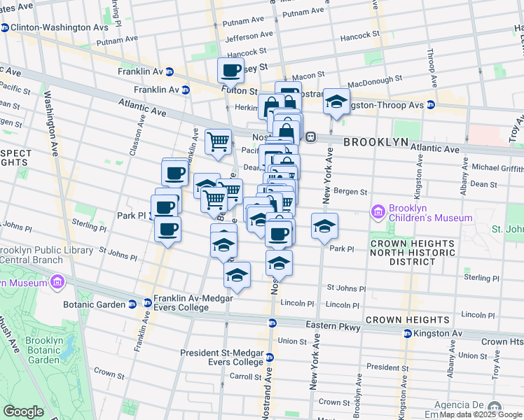 map of restaurants, bars, coffee shops, grocery stores, and more near 653 Saint Marks Avenue in Brooklyn