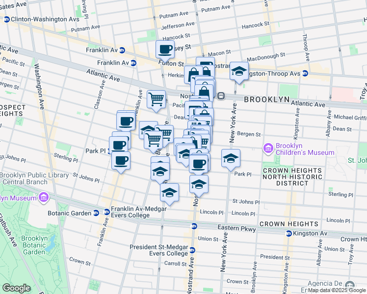 map of restaurants, bars, coffee shops, grocery stores, and more near 653 Saint Marks Avenue in Brooklyn