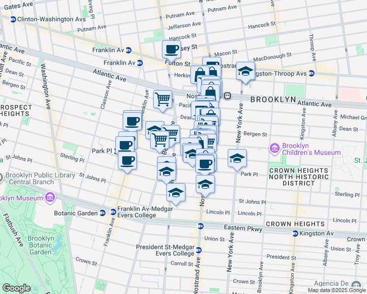 map of restaurants, bars, coffee shops, grocery stores, and more near 653 Saint Marks Avenue in Brooklyn