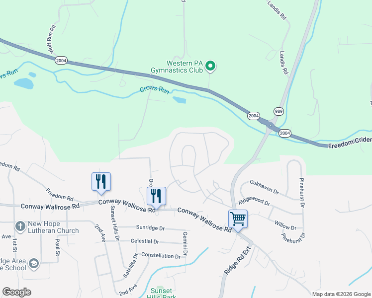 map of restaurants, bars, coffee shops, grocery stores, and more near 514 Pioneer Lane in Freedom
