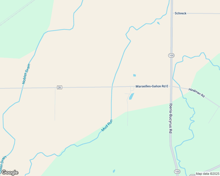 map of restaurants, bars, coffee shops, grocery stores, and more near 9623 Marseilles-Galion Road East in Caledonia