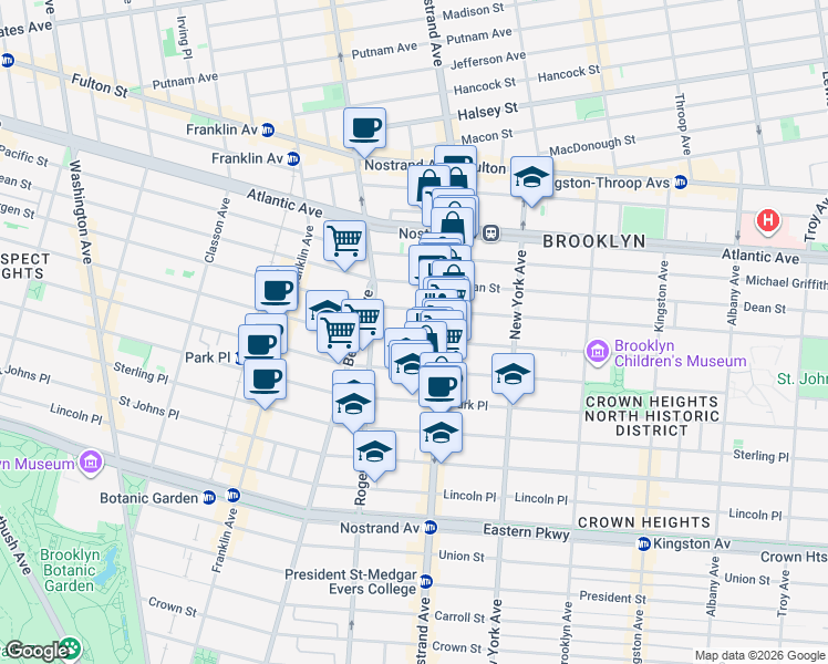 map of restaurants, bars, coffee shops, grocery stores, and more near 653 Saint Marks Avenue in Brooklyn