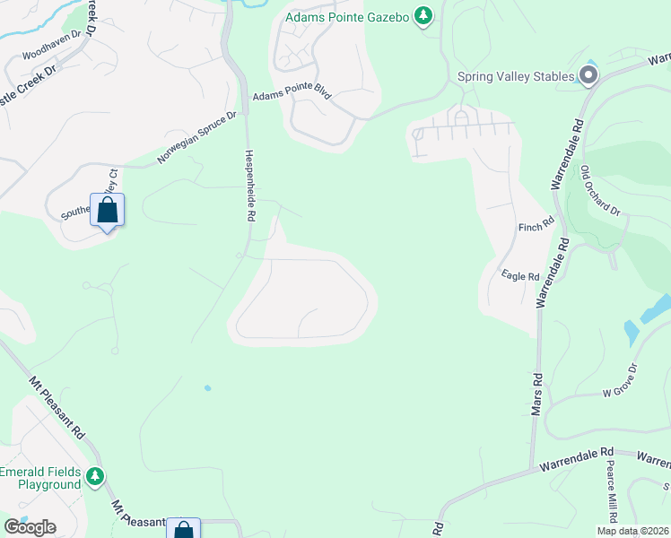 map of restaurants, bars, coffee shops, grocery stores, and more near 248 Broadstone Drive in Mars