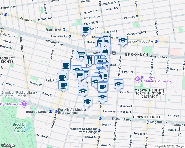 map of restaurants, bars, coffee shops, grocery stores, and more near 653 Saint Marks Avenue in Brooklyn