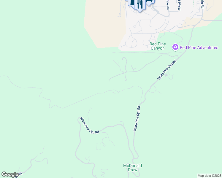 map of restaurants, bars, coffee shops, grocery stores, and more near 2505 West White Pine Lane in Park City