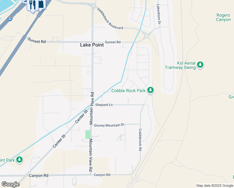 map of restaurants, bars, coffee shops, grocery stores, and more near 1904 Rock Hollow Road in Lake Point