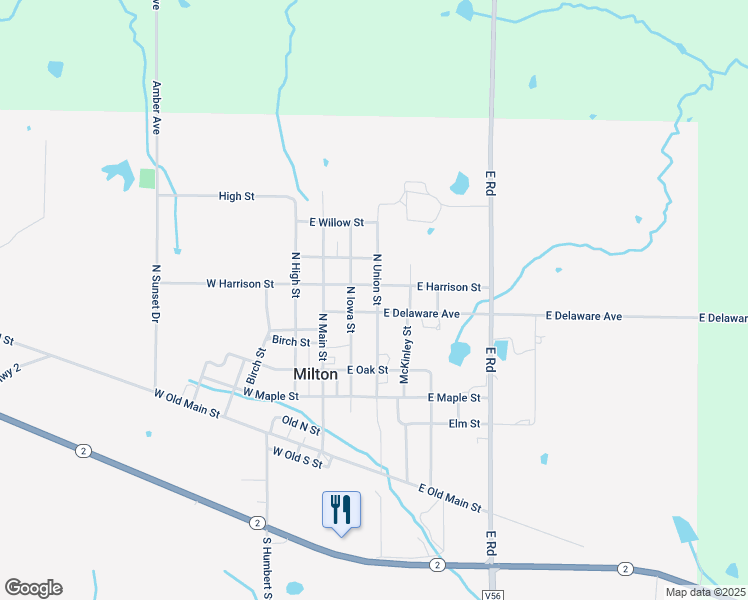 map of restaurants, bars, coffee shops, grocery stores, and more near 201-299 East Delaware Avenue in Milton