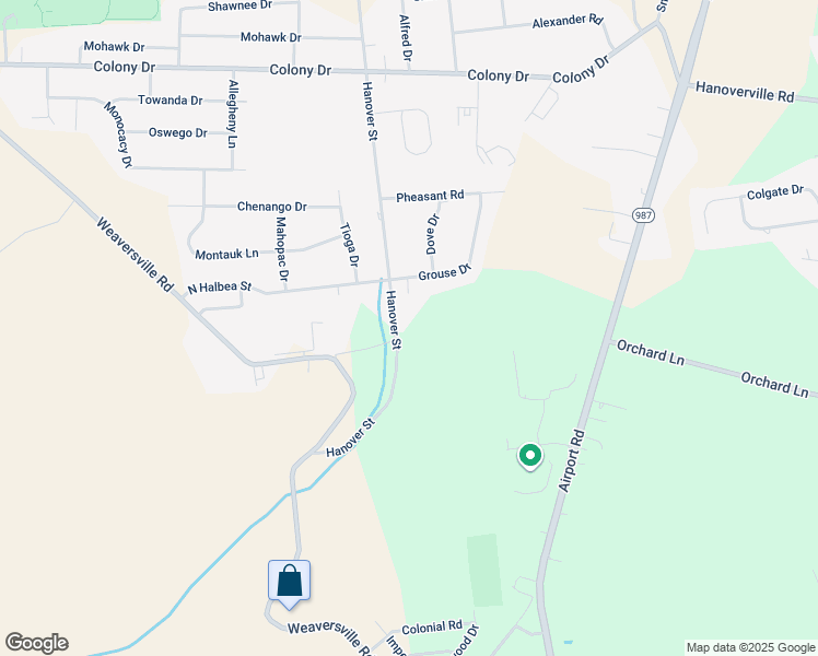 map of restaurants, bars, coffee shops, grocery stores, and more near 6100 Hanover Street in Bethlehem