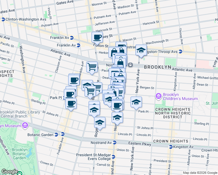 map of restaurants, bars, coffee shops, grocery stores, and more near 653 Saint Marks Avenue in Brooklyn