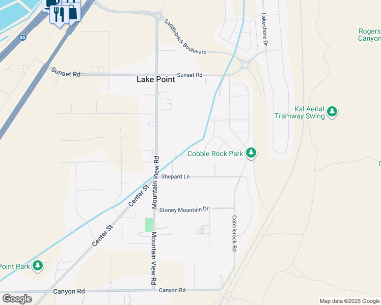 map of restaurants, bars, coffee shops, grocery stores, and more near 1887 Rock Hollow Road in Lake Point