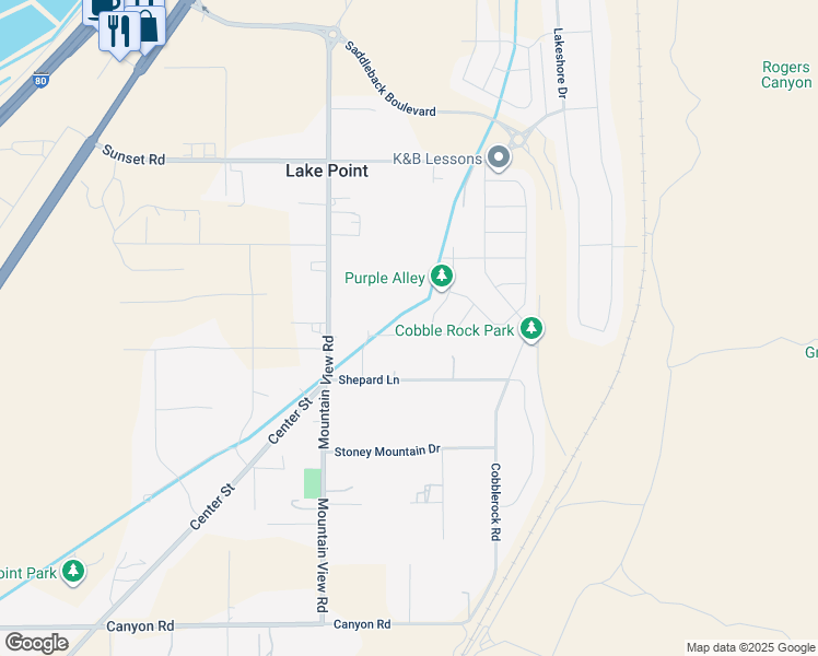 map of restaurants, bars, coffee shops, grocery stores, and more near 1897 Rock Hollow Road in Lake Point
