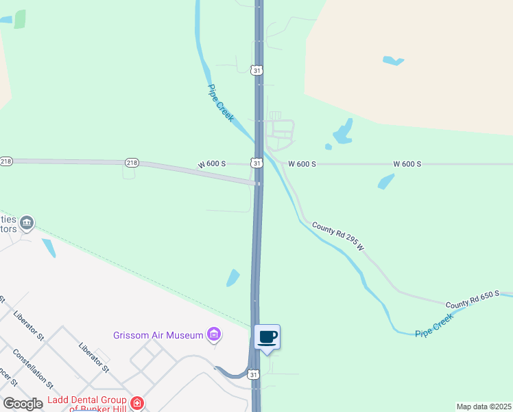 map of restaurants, bars, coffee shops, grocery stores, and more near 6075 U.S. 31 in Bunker Hill