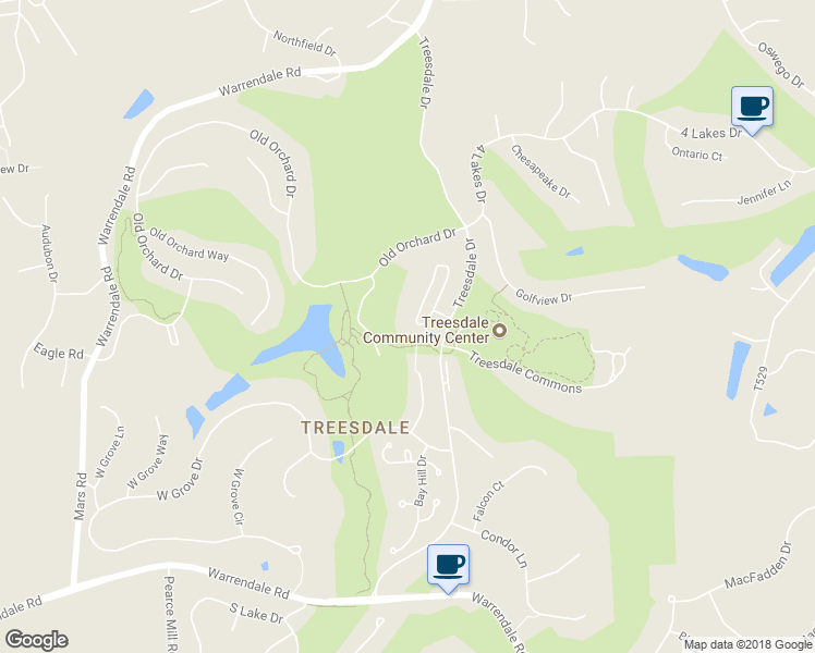 map of restaurants, bars, coffee shops, grocery stores, and more near 401 Appleridge Court in Gibsonia