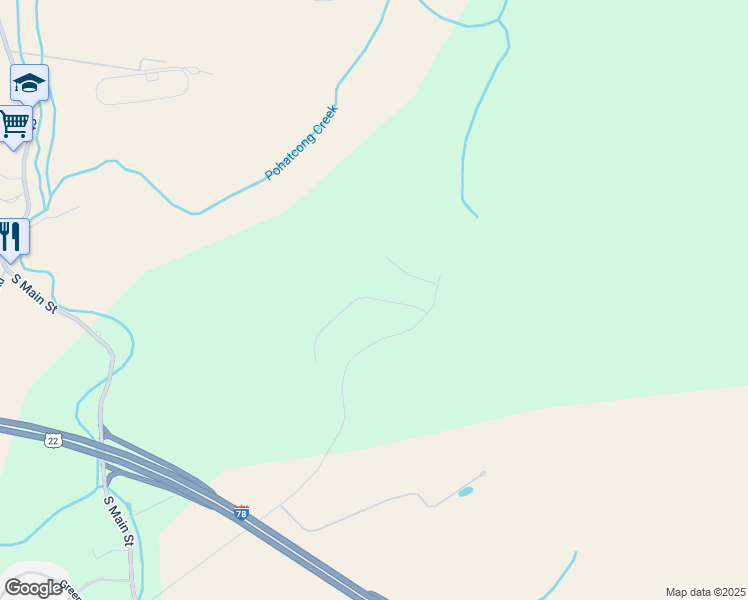 map of restaurants, bars, coffee shops, grocery stores, and more near 104 Fox Run Road in Stewartsville