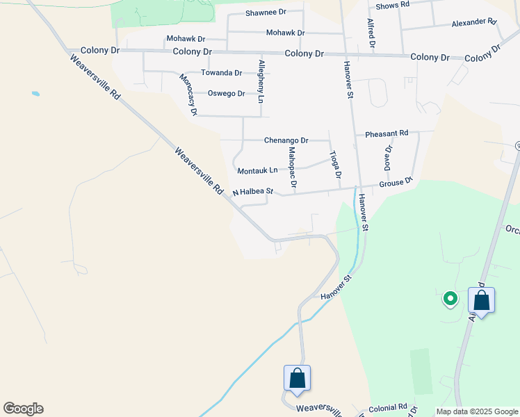 map of restaurants, bars, coffee shops, grocery stores, and more near 5425 South Halbea Street in Bethlehem