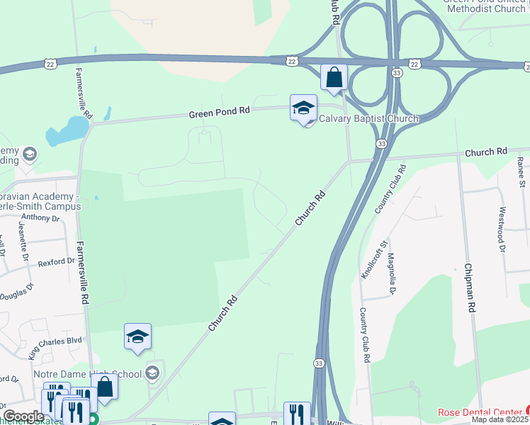 map of restaurants, bars, coffee shops, grocery stores, and more near 3748 Loyal Lane in Easton