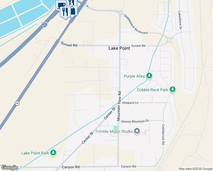 map of restaurants, bars, coffee shops, grocery stores, and more near 8145 Mountain View Road in Tooele