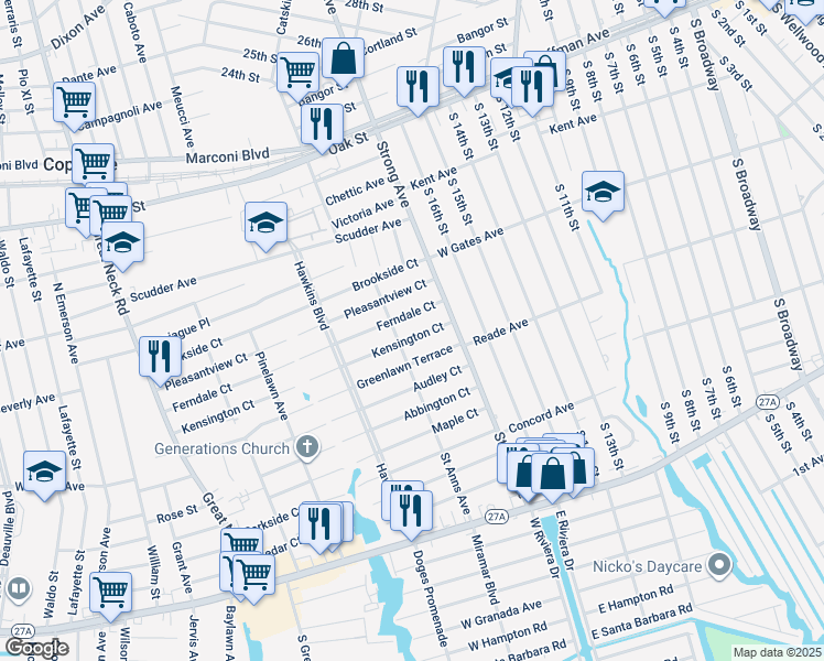 405 Kensington Court, Copiague NY Walk Score