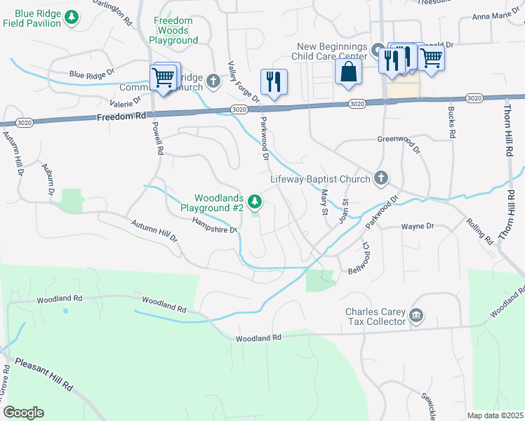 map of restaurants, bars, coffee shops, grocery stores, and more near 211 Hummingbird Hill in Cranberry Township