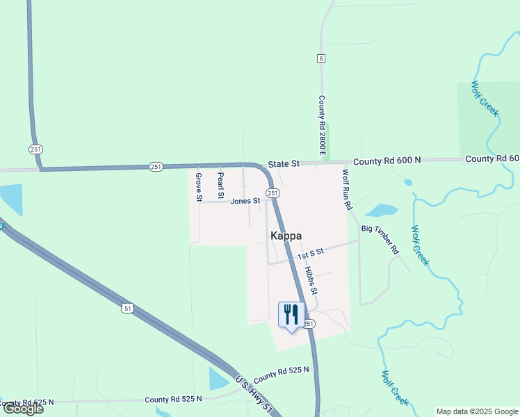 map of restaurants, bars, coffee shops, grocery stores, and more near Jones Street in Kappa