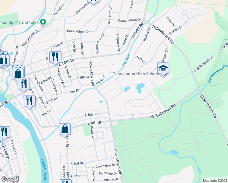 map of restaurants, bars, coffee shops, grocery stores, and more near 646 Sipos Drive in Northampton