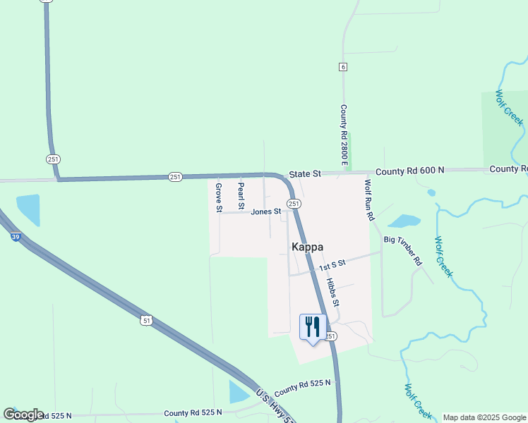 map of restaurants, bars, coffee shops, grocery stores, and more near Jones Street in Kappa